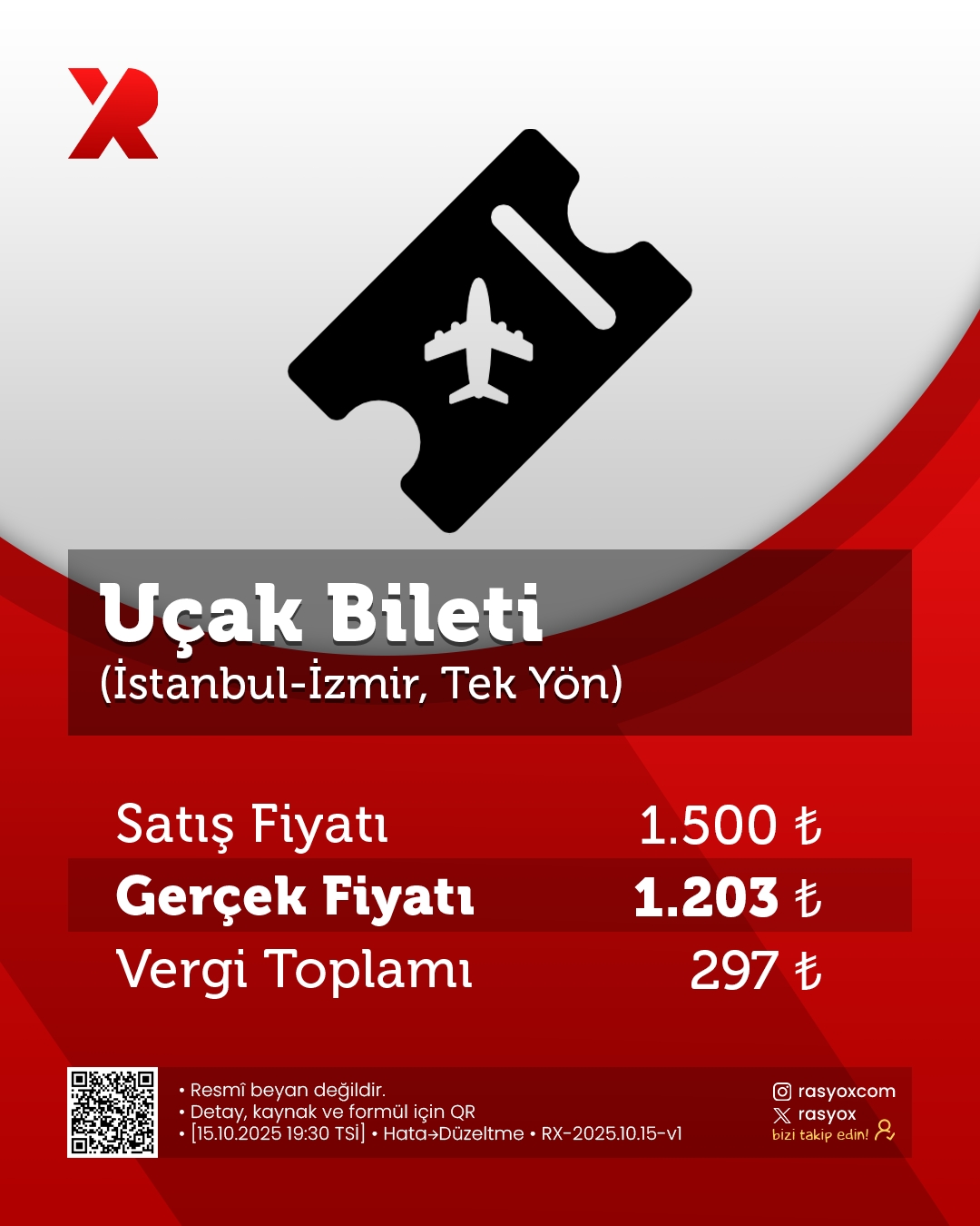 Uçak Bileti (İstanbul-İzmir, Tek Yön)